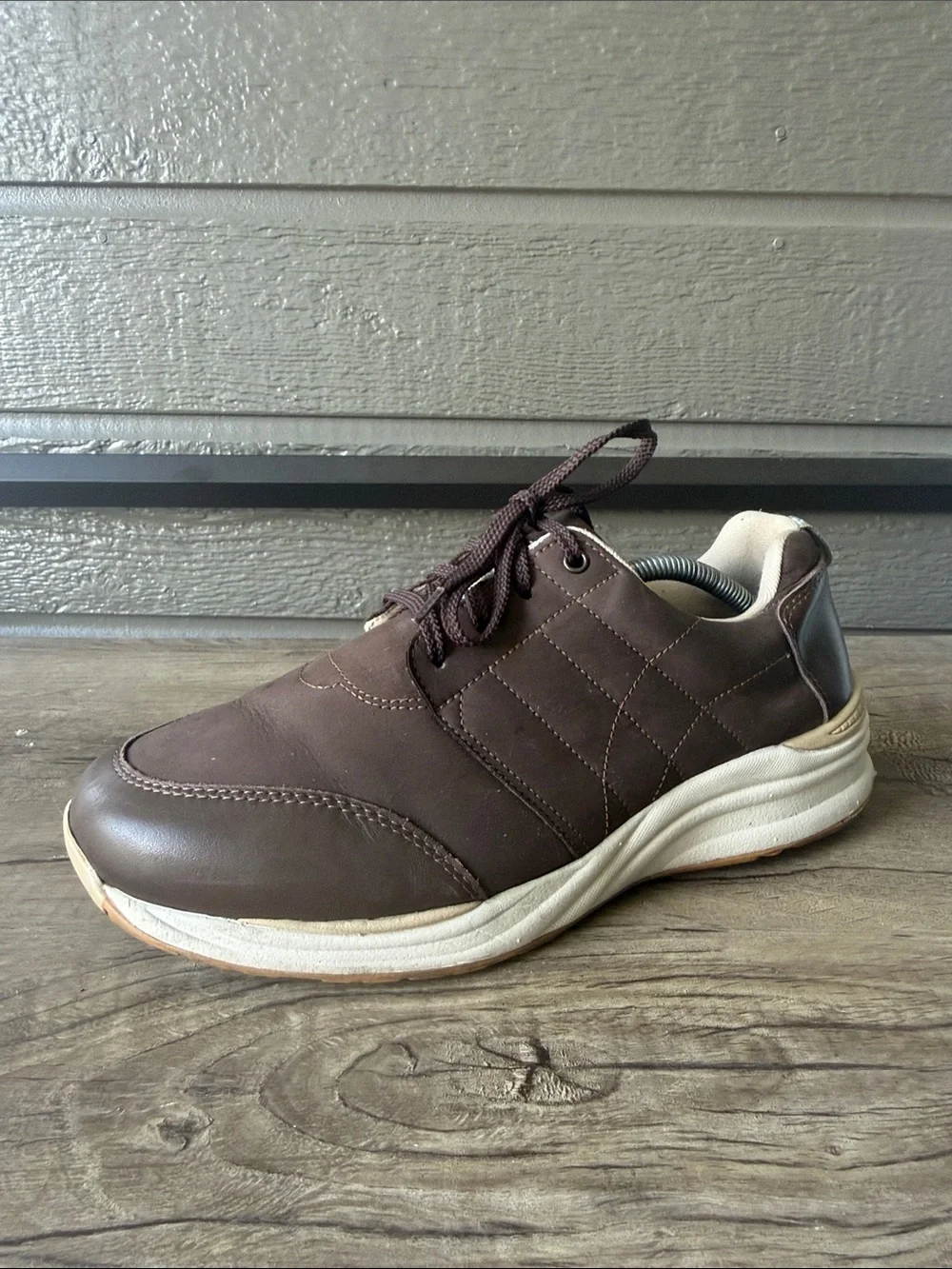 SAS Tripad ComfortMen's Brown Leather-Look Lace-Up Oxfords size 10 WW